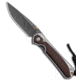 Chris Reeve Knives Small Sebenza 31 Macassar Folding Knife, 3.00in, Damascus, Drop Point Blade, Titanium, Wood, Brown/Gray Handle, Brown/Gray/Gray, 6.875 inch, BHQ-118518