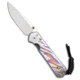 Chris Reeve Knives Chris Reeve Small Sebenza 31 Unique Graphic Cabochon Ti 3" Satin S31-1408-1058, Gray, CPM MagnaCut, adult, BHQ-226264