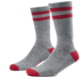 Chrome Industries Merino Crew Socks 4FB5FE33, Grey Red Stripe, SM / MD, AC-236-GRSP-NA-SM/MD