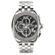 Chronotech Active 7025  Watch - Silver Stainless Steel Band, Black Face Ct.7025m/02m