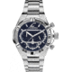 Chronotech Active Metal Gear 7141  Watch - Stainless Steel Band, Navy Face Ct.7141m/03m