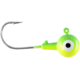 CHUBBS Two-Tone Colors Round Jigs, 3/8oz, #2/0 Hook Size, 10-Pack, Chartreuse/Green, Y-TJH38-120