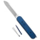 Chuck Gedraitis Knives Swiss Army Switchblade Automatic Folding Knife, 3.25in, Nitro V Steel, Drop Point Blade, Aluminum, Blue Handle, Blue/Gray, 7.37 inch, BHQ-218908