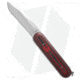 Chuck Gedraitis Knives Swiss Army Switchblade Automatic Folding Knife, 3.25in, CPM 154, Clip Point Blade, Carbon Fiber, Red/Black Handle, Red/Black/Gray, 7.25 inch, BHQ-185465