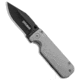 Civilware Civilware Clipper Folding Knife, 2.875in, 154CM, Clip Point Blade, Titanium, Gray Handle, Gray/Black, 6.625 inch, BHQ-91926