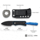 CIVIVI Baby Banter Fixed Blade Knife, 2.39 in, Nitro-V Steel Black Stonewashed Blade, Drop Point Blade, G10 Black/Blue Handle, C23045-1