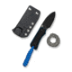 CIVIVI Baby Banter Fixed Blade Knife, 2.39 in, Nitro-V Steel Black Stonewashed Blade, Drop Point Blade, G10 Black/Blue Handle, C23045-1