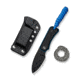 CIVIVI Baby Banter Fixed Blade Knife, 2.39 in, Nitro-V Steel Black Stonewashed Blade, Drop Point Blade, G10 Black/Blue Handle, C23045-1