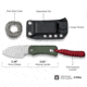 CIVIVI Baby Banter Fixed Blade Knife, 2.39 in, Nitro-V Steel Stonewashed Blade, Drop Point Blade, Canvas Micarta Green Handle, C23045-2