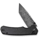 CIVIVI Button Lock Brazen Flipper &amp; Thumb Stud Knife Twill Carbon Fiber Overlay On Black G10 Handle 3.46inch Damascus Blade