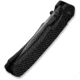 CIVIVI Button Lock Brazen Flipper &amp; Thumb Stud Knife Twill Carbon Fiber Overlay On Black G10 Handle 3.46inch Damascus Blade