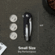 CIVIVI Mini Shakan Flipper &amp; Thumb Stud &amp; Button Lock Knife Ripple Patterned Black Aluminum Handle 2.48inch Satin Finished Nitro-v Blade
