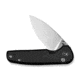 CIVIVI Mini Shakan Flipper &amp; Thumb Stud &amp; Button Lock Knife Ripple Patterned Black Aluminum Handle 2.48inch Satin Finished Nitro-v Blade