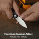 CIVIVI Mini Shakan Flipper &amp; Thumb Stud &amp; Button Lock Knife Ripple Patterned Black Aluminum Handle 2.48inch Satin Finished Nitro-v Blade