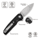 CIVIVI Mini Shakan Flipper &amp; Thumb Stud &amp; Button Lock Knife Ripple Patterned Black Aluminum Handle 2.48inch Satin Finished Nitro-v Blade