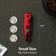 CIVIVI Mini Shakan Flipper &amp; Thumb Stud &amp; Button Lock Knife Ripple Patterned Red Aluminum Handle 2.48inch Black Stonewashed Nitro-v Blade