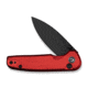 CIVIVI Mini Shakan Flipper &amp; Thumb Stud &amp; Button Lock Knife Ripple Patterned Red Aluminum Handle 2.48inch Black Stonewashed Nitro-v Blade