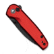CIVIVI Mini Shakan Flipper &amp; Thumb Stud &amp; Button Lock Knife Ripple Patterned Red Aluminum Handle 2.48inch Black Stonewashed Nitro-v Blade