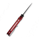 CIVIVI Mini Shakan Flipper &amp; Thumb Stud &amp; Button Lock Knife Ripple Patterned Red Aluminum Handle 2.48inch Black Stonewashed Nitro-v Blade