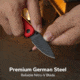 CIVIVI Mini Shakan Flipper &amp; Thumb Stud &amp; Button Lock Knife Ripple Patterned Red Aluminum Handle 2.48inch Black Stonewashed Nitro-v Blade