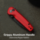 CIVIVI Mini Shakan Flipper &amp; Thumb Stud &amp; Button Lock Knife Ripple Patterned Red Aluminum Handle 2.48inch Black Stonewashed Nitro-v Blade