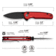 CIVIVI Mini Shakan Folding Knife, 2.48 in, Nitro V Steel, Drop Point Blade, Red Aluminum Handle, C20052F-2