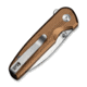CIVIVI Mini Shakan Flipper &amp; Thumb Stud &amp; Button Lock Knife Ripple Patterned Coyote Brown Aluminum Handle 2.48inch Satin Finished Nitro-v Blade