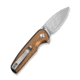 CIVIVI Mini Shakan Flipper &amp; Thumb Stud &amp; Button Lock Knife Ripple Patterned Coyote Brown Aluminum Handle 2.48inch Satin Finished Nitro-v Blade