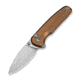 CIVIVI Mini Shakan Flipper &amp; Thumb Stud &amp; Button Lock Knife Ripple Patterned Coyote Brown Aluminum Handle 2.48inch Satin Finished Nitro-v Blade