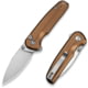 CIVIVI Mini Shakan Folding Knife, 2.48 in, Nitro V Steel, Drop Point Blade, Coyote Brown Aluminum Handle, C20052F-3
