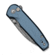 CIVIVI Mini Shakan Flipper &amp; Thumb Stud &amp; Button Lock Knife Ripple Patterned Blue Aluminum Handle 2.48inch Damascus Blade