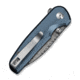 CIVIVI Mini Shakan Flipper &amp; Thumb Stud &amp; Button Lock Knife Ripple Patterned Blue Aluminum Handle 2.48inch Damascus Blade