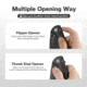 CIVIVI Sentinel Strike Ii Flipper &amp; Thumb Stud &amp; Button Lock Knife Black Aluminum Handle With Black Frn Integral Spacer
