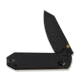 CIVIVI Thumb Stud &amp; Crossbar Lock Knife Black Burlap Micarta Handle 2.88inch Black Stonewashed 14c28n Blade