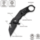 CIVIVI Amaroq Flipper &amp; Thumb Stud &amp; Button Lock Knife Black Aluminum Handle 2.11inch Black Stonewashed Nitro-v Blade