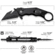 CIVIVI Amaroq Flipper &amp; Thumb Stud &amp; Button Lock Knife Black Aluminum Handle 2.11inch Black Stonewashed Nitro-v Blade