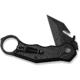 CIVIVI Amaroq Flipper &amp; Thumb Stud &amp; Button Lock Knife Black Aluminum Handle 2.11inch Black Stonewashed Nitro-v Blade