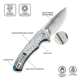 CIVIVI Voidflare Flipper Knife Greyish White Resin Handle With Scale Pattern 2.92inch Satin Finished 14c28n Blade