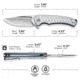 CIVIVI Voidflare Folding Knife, 2.92 in, 14C28N, Drop Point Blade, Greyish White Resin Handle, C24040-2