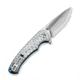 CIVIVI Voidflare Flipper Knife Greyish White Resin Handle With Scale Pattern 2.92inch Satin Finished 14c28n Blade