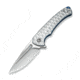 CIVIVI Voidflare Flipper Knife Greyish White Resin Handle With Scale Pattern 2.92inch Satin Finished 14c28n Blade