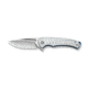 CIVIVI Voidflare Flipper Knife Greyish White Resin Handle With Scale Pattern 2.92inch Satin Finished 14c28n Blade