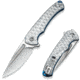 CIVIVI Voidflare Flipper Knife Greyish White Resin Handle With Scale Pattern 2.92inch Satin Finished 14c28n Blade