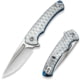CIVIVI Voidflare Folding Knife, 2.92 in, 14C28N, Drop Point Blade, Greyish White Resin Handle, C24040-2