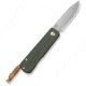 CIVIVI Slippy Sendy Slip Joint Knife Milled Green &amp; Red G10 Handle 2.81inch Satin Finished Nitro-v Blade C24075b-1, With Brown Leather Lanyard Attached