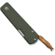 CIVIVI Slippy Sendy Slip Joint Knife Milled Green &amp; Red G10 Handle 2.81inch Satin Finished Nitro-v Blade C24075b-1, With Brown Leather Lanyard Attached