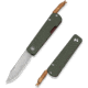 CIVIVI Slippy Sendy Slip Joint Knife Milled Green &amp; Red G10 Handle 2.81inch Satin Finished Nitro-v Blade C24075b-1, With Brown Leather Lanyard Attached