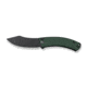 CIVIVI Outlaw Muk Flipper &amp; Button Lock Knife Teal Green G10 Handle 3.47inch Black Stonewashed 14c28n Blade