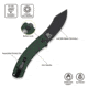 CIVIVI Outlaw Muk Flipper &amp; Button Lock Knife Teal Green G10 Handle 3.47inch Black Stonewashed 14c28n Blade