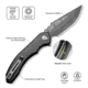CIVIVI Bluetick Flipper Knife Carbon Fiber Overlay On Black G10 Handle